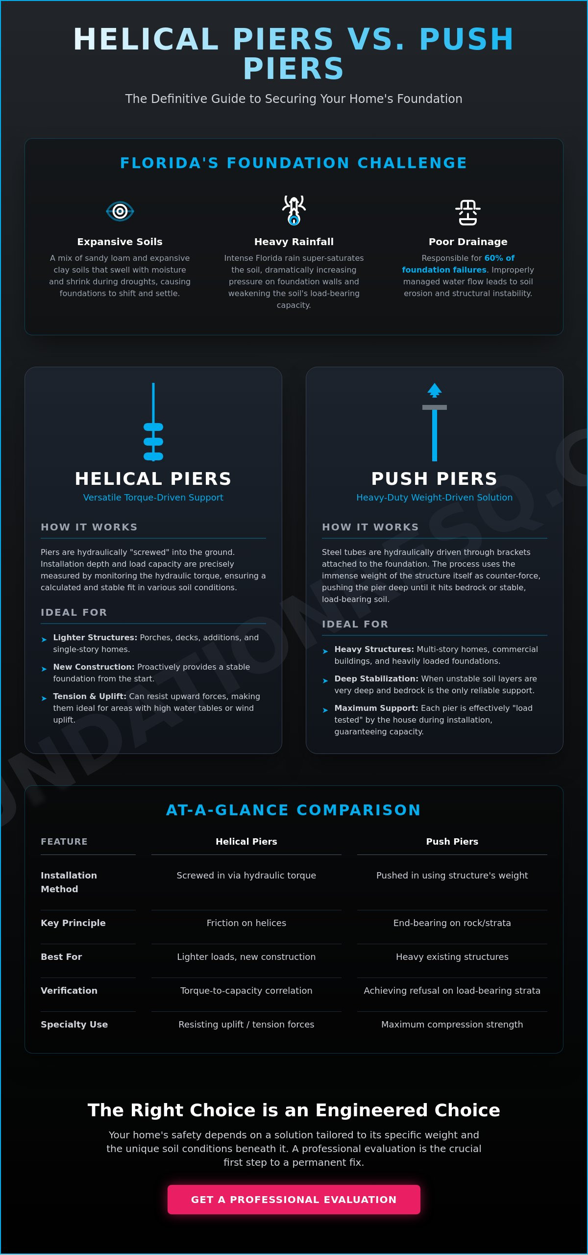 Helical Piers vs. Push Piers: Choosing the Right Foundation Solution in 2026