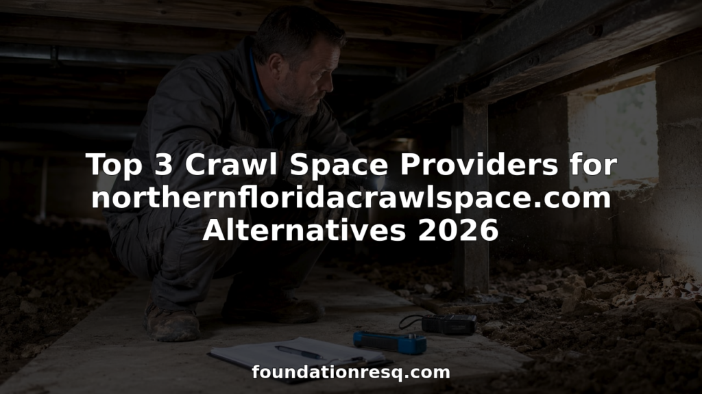 Inspector examining crawl space foundation
