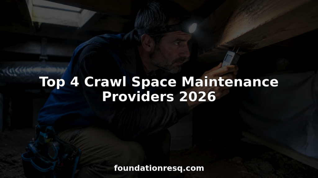 Home inspector examining crawl space support beams