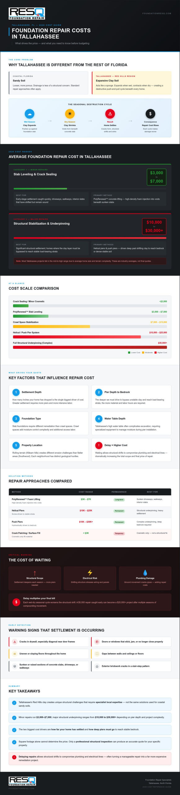 Average Cost of Foundation Repair in Tallahassee: 2026 Price Guide
