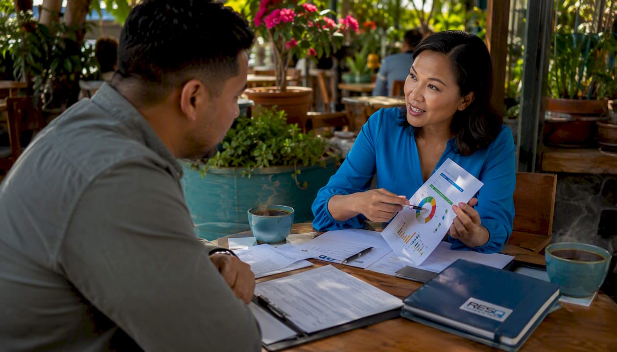 Landlord and vendor reviewing repair contracts