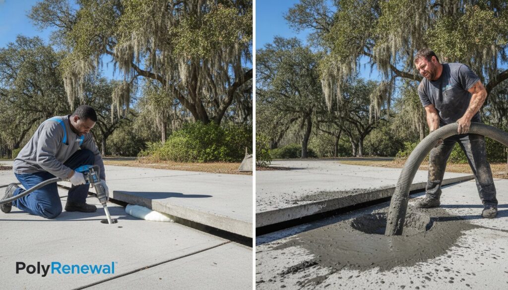 PolyRenewal vs. Mudjacking in Tallahassee: Which Concrete Lifting Method is Best?
