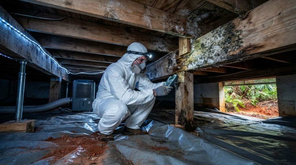 Mold Growth on Floor Joists in Crawl Space: Causes, Risks, and Solutions